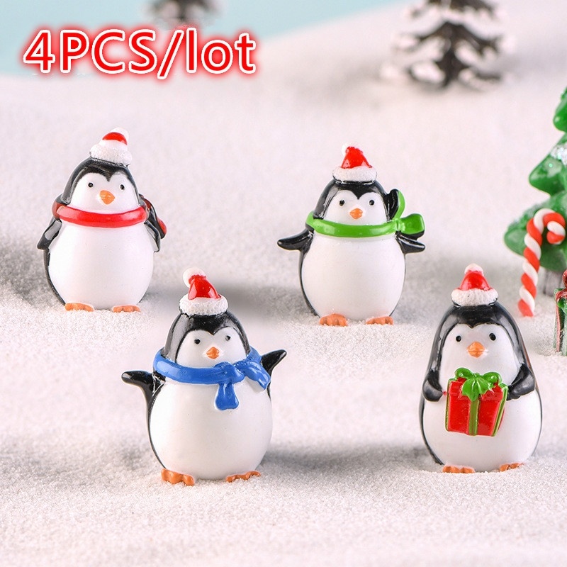 4pcs Mini Resin Penguin Micro  - đánh giá và giá Bonsai Garden World