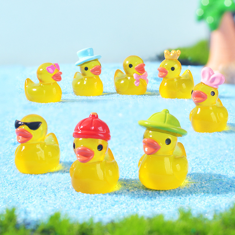 Mini Yellow Luminous Duck Orna - đánh giá và giá Bonsai Garden Ideas