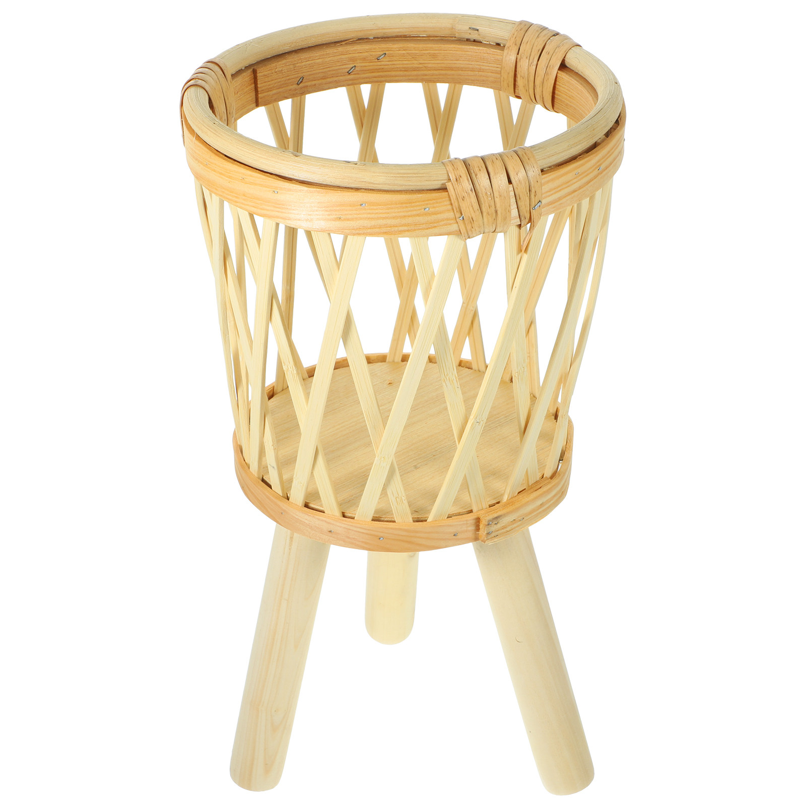 Bamboo Woven Plant Pot Rack Tr - đánh giá và giá Bonsai Garden Display Stands