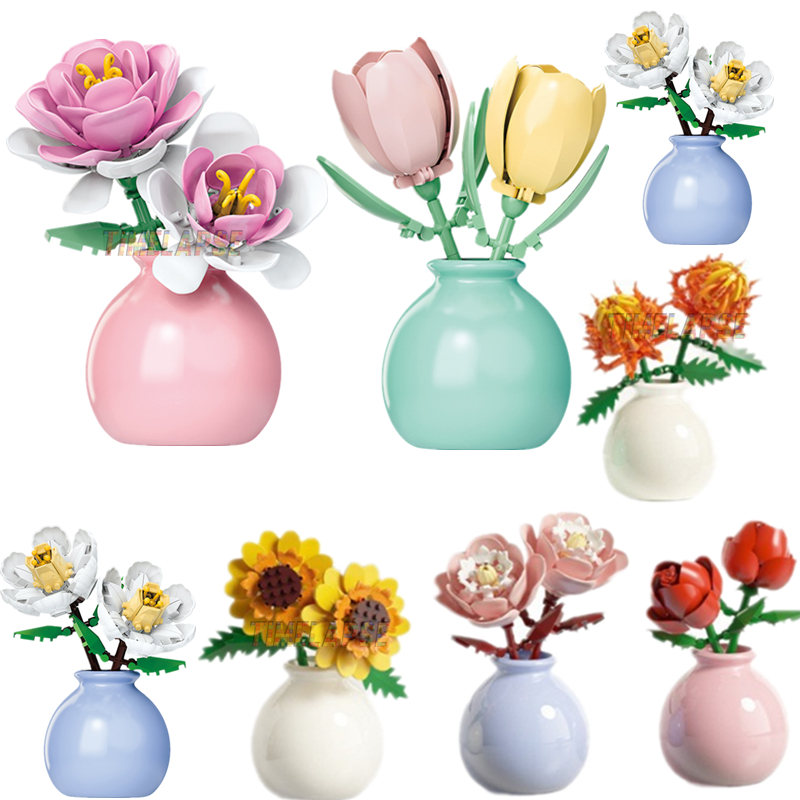 DIY MOC Flowers Bouquet Rose S - đánh giá và giá Bonsai Garden Experts