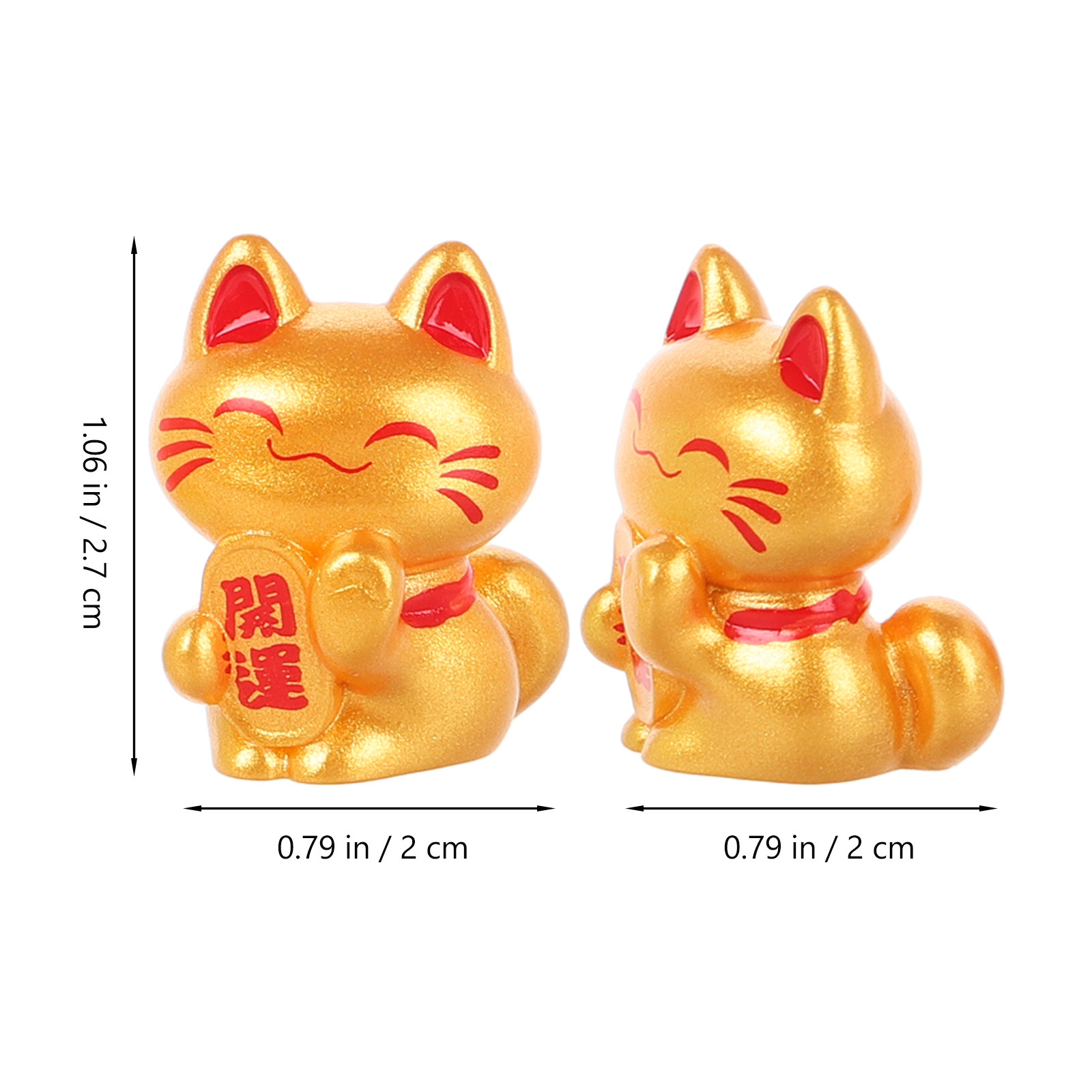 9Pcs Mini Luck Cat Statue Resi - đánh giá và giá Bonsai Garden Shop